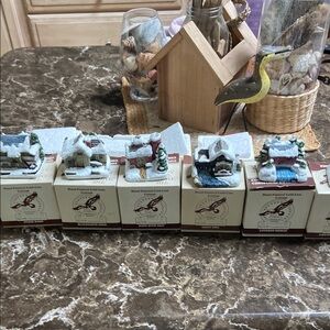 Vintage rustic  Snowy Village Collectibles RSVP
International cottages 1989